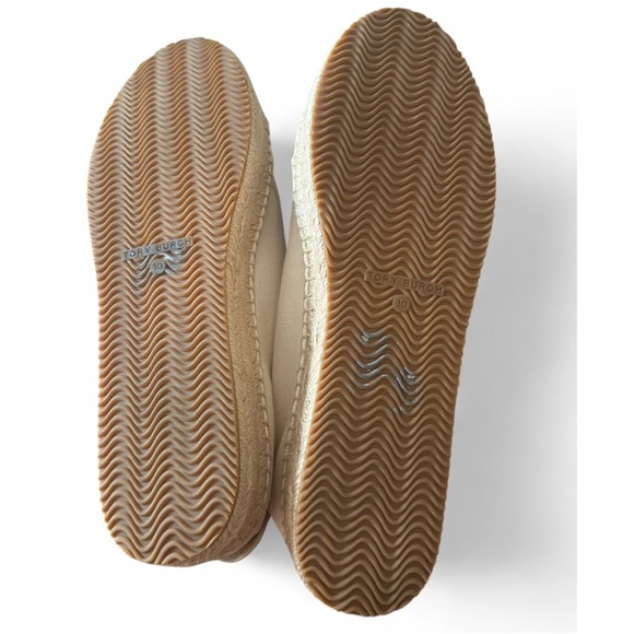 Tory Burch Cream Canvas Espadrille Sneakers Size US 10 - Picture 6 of 6